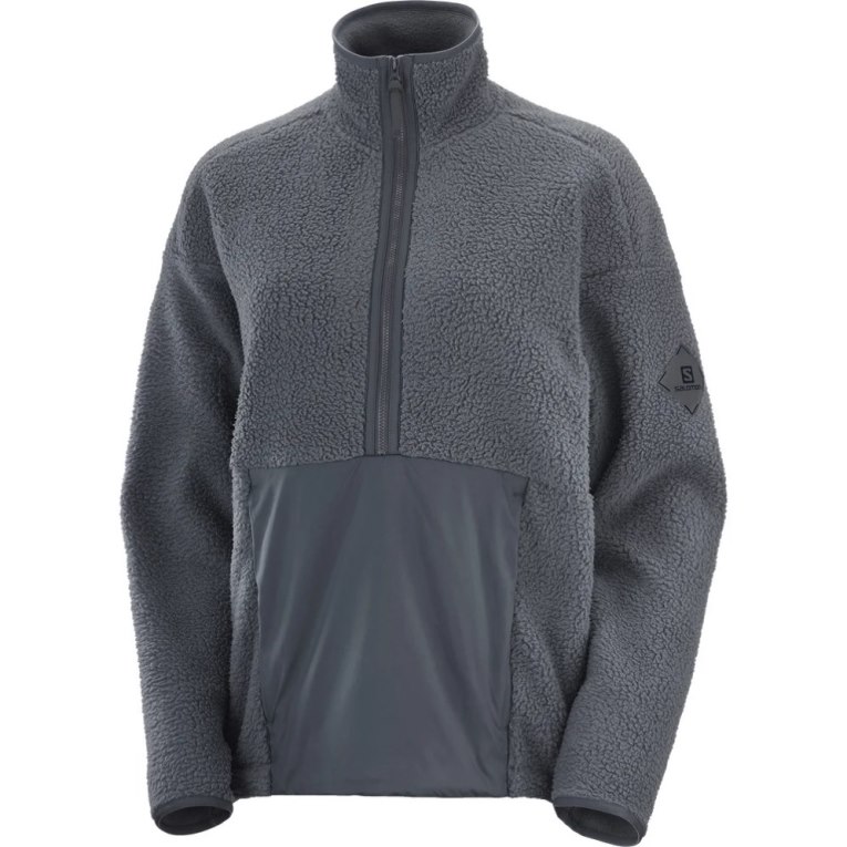 Dámské Bundy Salomon Snowshelter Teddy Full Zip Černé | CZ 39WBYED